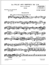 La fille aux cheveux de lin - Clarinette - DEBUSSY - Partition